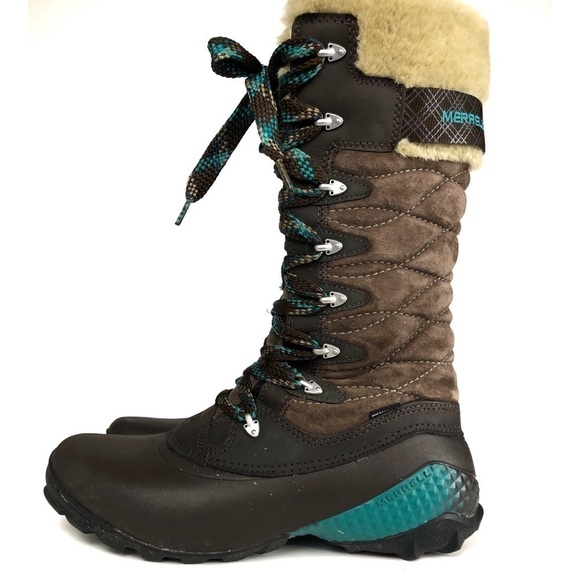 Merrell Women Winterbelle Peak Snow Insulated Waterproof Lace Up Boots Sz 7 - Picture 4 of 9